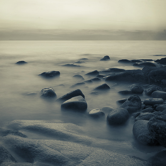 Baignade brumeuse